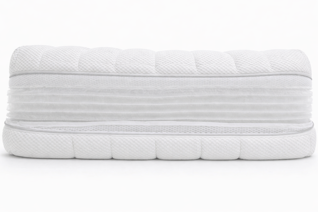 White cover — side profile